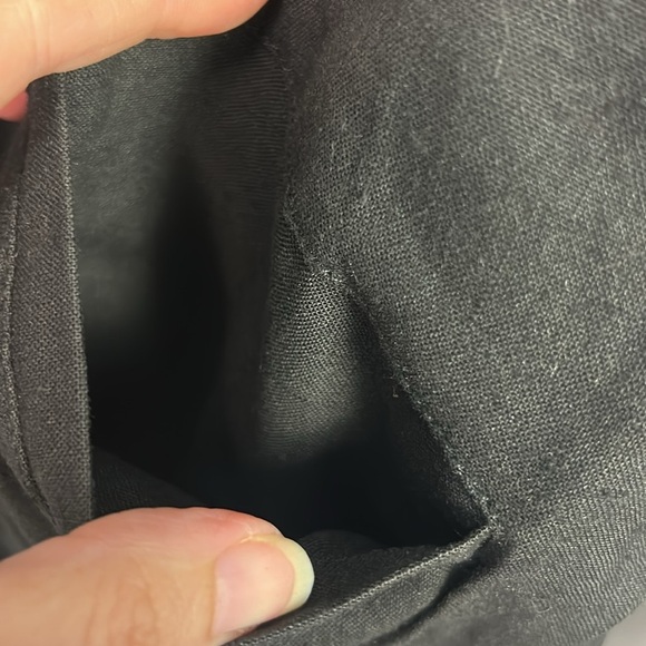 Vtg y2k My Pantalon cropped jacket charcoal double breasted pockets size 11/12 - Picture 6 of 10